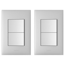 Legrand 羅格朗 阿佩拉 Simple 3路2聯開關 銀色, 2個