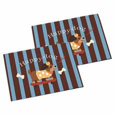 寢室安居 吸水止滑軟式珪藻土地墊, 可可Dog, 2個