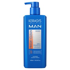 KERASYS 男士專用Pro-Active緩解掉髮症狀洗髮精 木質香, 600ml, 1個