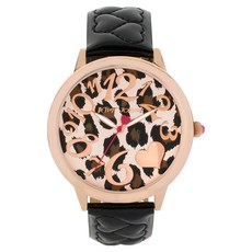 BETSEY JOHNSON 女款豹紋錶盤手錶 BJ00280-08