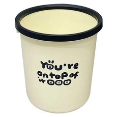 圓形無蓋垃圾桶, 黑色