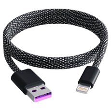 好米 磁吸編織充電線 C款 USB-Lightning USB-L HM016, 1m, 科技黑, 1條