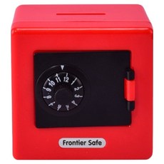 코레시스 귀여운 미니 금고 8.8 x 8.8 x 6.3 cm, 레드