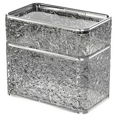 SUNORO 波紋免打孔壁掛衛生紙架 雙層 透灰銀, 1個