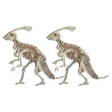 WOODABLE 藍色副櫛龍立體拼圖 HM04, 2個, 37件, 混合顏色