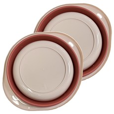 小麥購物 摺疊臉盆 C125 特大 454g, 粉色, 2個