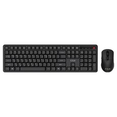 COX 최강비 105배열 계산기키 추가 저소음 키캡 무선 키보드 마우스 세트, 일반형, Black, CKM40W 일반형, Black, CKM40W