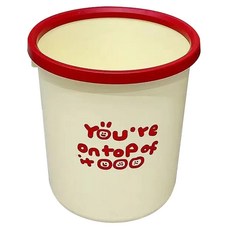 圓形無蓋垃圾桶, 紅色