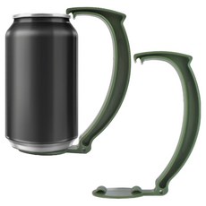 브리즈문 캠핑용 캔음료 손잡이 드링크 홀더 핸들, 올리브 그린, 2개
