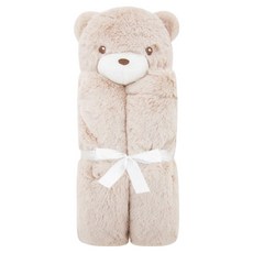 Kori Deer 可莉鹿 超柔軟動物嬰兒毯/安撫毯, 淺咖啡熊