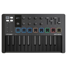 ARTURIA MIDI控制器 迷你鍵盤, 深黑色, MiniLab 3