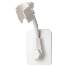 北歐風可調節旋轉免打孔蓮蓬頭支架, 白色, 1個