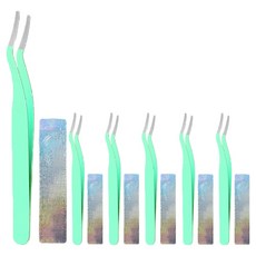 바움미루 속눈썹 핀셋 6p +카드 6p 세트 팁, 1세트, 베이지