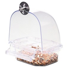 랜보어 앵무새 걸이형 돔 급식기 11.5 x 11 x 12 cm, 투명, 1개