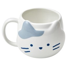 버터 햅삐데이 밀크캣 형태 머그컵, 화이트, 1개