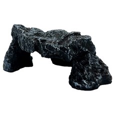 PET'S HANDLER 爬蟲類樹脂石棚躲避屋 PH-NS16R 22 x 12 x 10 cm, 黑色, 1個