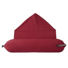 MUJI 無印良品 微粒貼身靠枕 附帽, 紅色