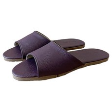 TAIWAN SLIPPER 台灣犀利趴 純色 皮質室內拖鞋, 夜暮紫, 1雙
