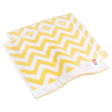 hiorie 日本桃雪 今治北歐方巾2件組, 2條, 曙光黃