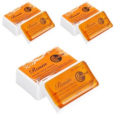 Pick&Home 小提琴 大提琴 中提琴 持久耐用 弦樂器 松香 樹脂, 3個, 橘色盒