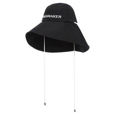 RAINMAKER 여성용 로고 스트랩 보닛햇 벙거지 R20WHB02, 1개, 블랙