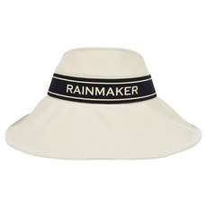 RAINMAKER 여성용 로고 리본 바이저 오픈 벙거지 R31WHV05, 베이지, 1개
