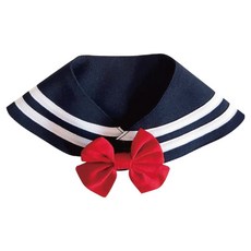 ZAZAZOO 經典水手領巾 + 蝴蝶結, 深藍色, 1組
