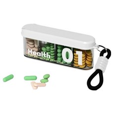 Howsroom 便攜式隔層藥盒 白色, 1個