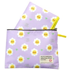 semoms 雙面防水野餐墊 + 收納袋組合 2~4人用, 嫩芽雛菊