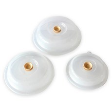 廚房微波爐大型食物罩3件組, 1套, 透明 + 象牙白