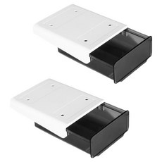 U&U 書桌黏貼式隱藏抽屜 2入, 1個, 半透明黑色