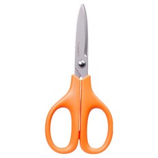 Deli 努賽因 便攜式鍍鈦辦公用彎頭剪刀, 橘色, 1個