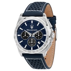 maserati 男士 VELOCITA 錶盤自動日曆皮革錶帶手錶 41mm R8871652001