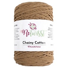 brandyarn Retwist Chainy Cotton 編織線 250g, 36 駝棕色, 1個