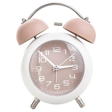 超大鈴聲小夜燈數字鬧鐘 210g, 粉色