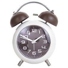 小麥購物 超大鈴聲小夜燈數字鬧鐘 210g, 棕色