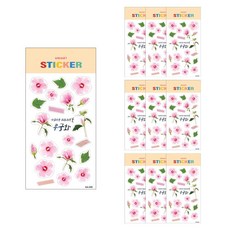 Uniart 教育用透明貼紙 花 木槿花 AA040, 10個, 1入