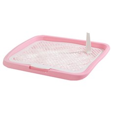 MrChuchu 頂級狗狗可拆卸立柱網格便盆, 1個, 粉紅色