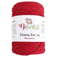 리트위스트 체이니코튼 뜨개실 250g, 29 레드, 1개