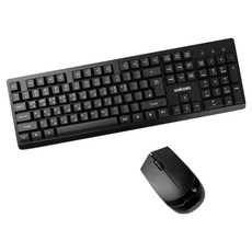 유니콘 저소음 무선키보드 마우스 세트, 블랙, BK-3000S, 일반형