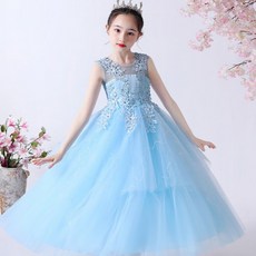 Bebemong Story 女童無袖派對長洋裝