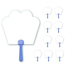 문구담 여름 투명 부채 만들기 재료 세트 풍경 50번, 화이트, 10세트