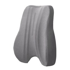 Mini嚴選 加高款記憶棉素面車用靠腰墊 CN0443-G 灰色, 1個