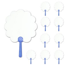 문구담 여름 투명 부채 만들기 재료 세트 레이스 45번, 화이트, 10세트