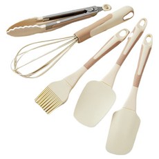 ANTIAN 家用食品級矽膠耐高溫廚房烘焙工具5件組, 1組