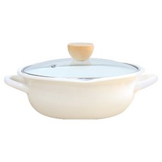 PUKO 電磁爐 Lime Olive IH 琺瑯火鍋, 1個, 白色, 21cm