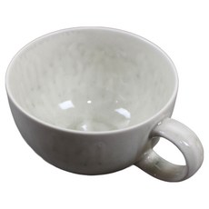 Dalsogum 陶瓷居家咖啡館咖啡杯 卡布奇諾杯 麥片碗 拿鐵杯, 1個, 冰灰色