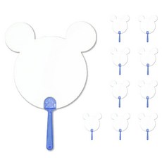 문구담 여름 투명 부채 만들기 재료 세트 베어 48번, 화이트, 10세트