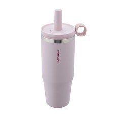 cook power 鍋寶 樂嚼系列 真空提環內陶瓷珍珠粗吸管杯, 1L, 1個, 玫瑰露