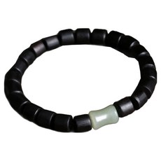 Living Pocket 幸運佛珠 手圍16cm, 1個, 黑檀+青玉